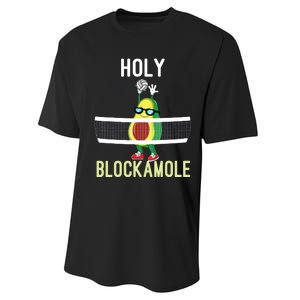 Holy Blockamole Funny Volleyball Block Avocado Teen Girl Performance Sprint T-Shirt