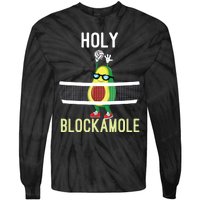 Holy Blockamole Funny Volleyball Block Avocado Teen Girl Tie-Dye Long Sleeve Shirt