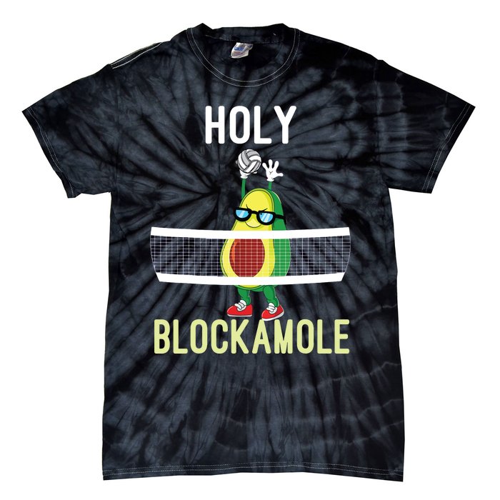 Holy Blockamole Funny Volleyball Block Avocado Teen Girl Tie-Dye T-Shirt