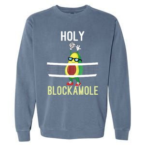 Holy Blockamole Funny Volleyball Block Avocado Teen Girl Garment-Dyed Sweatshirt