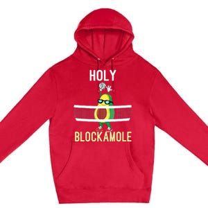 Holy Blockamole Funny Volleyball Block Avocado Teen Girl Premium Pullover Hoodie