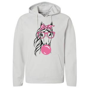 Horse Bandana For Horse Riding Horse Lover Women Performance Fleece Hoodie