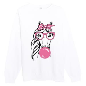 Horse Bandana For Horse Riding Horse Lover Women Premium Crewneck Sweatshirt