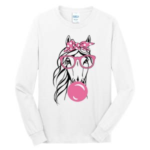 Horse Bandana For Horse Riding Horse Lover Women Tall Long Sleeve T-Shirt