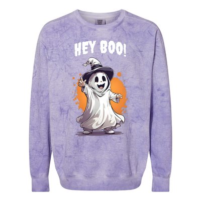 Hey Boo! Funny Halloween Ghost Costume Funny Gift Colorblast Crewneck Sweatshirt