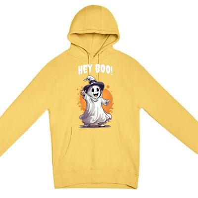 Hey Boo! Funny Halloween Ghost Costume Funny Gift Premium Pullover Hoodie