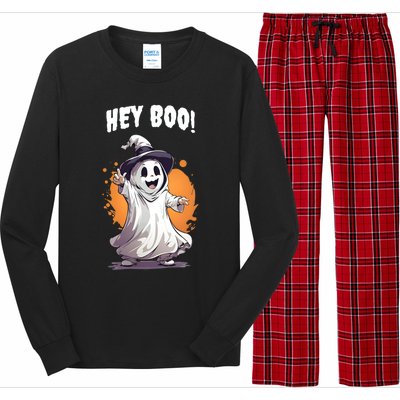 Hey Boo! Funny Halloween Ghost Costume Funny Gift Long Sleeve Pajama Set