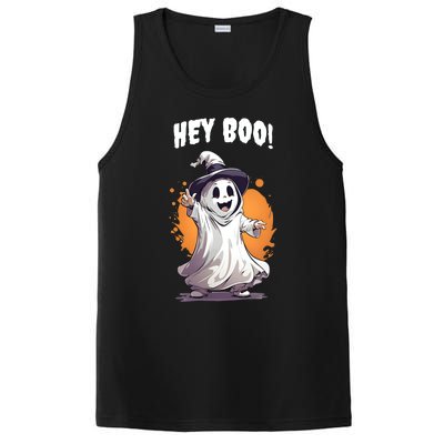 Hey Boo! Funny Halloween Ghost Costume Funny Gift PosiCharge Competitor Tank