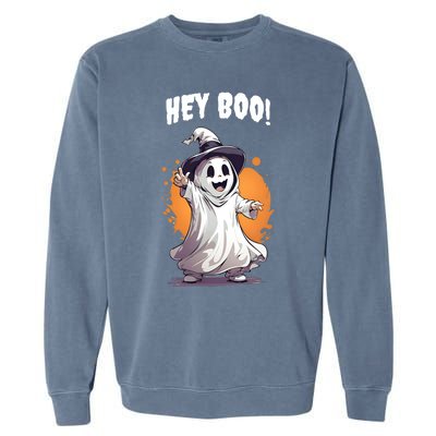 Hey Boo! Funny Halloween Ghost Costume Funny Gift Garment-Dyed Sweatshirt