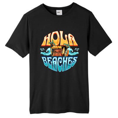 Hola Beaches Funny Aloha Beach Family Summer Vacation Trip Gift Tall Fusion ChromaSoft Performance T-Shirt