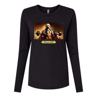 History Buff Funny George Washington Womens Cotton Relaxed Long Sleeve T-Shirt