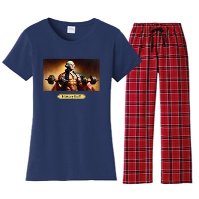 History Buff Funny George Washington Women's Flannel Pajama Set