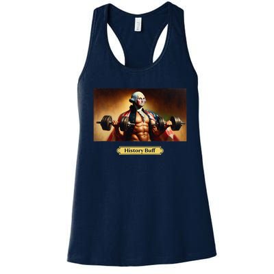 History Buff Funny George Washington Women's Racerback Tank