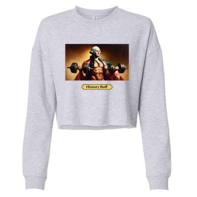 History Buff Funny George Washington Cropped Pullover Crew