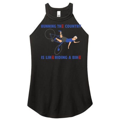 Horrible Biden Falling From Bike Women’s Perfect Tri Rocker Tank