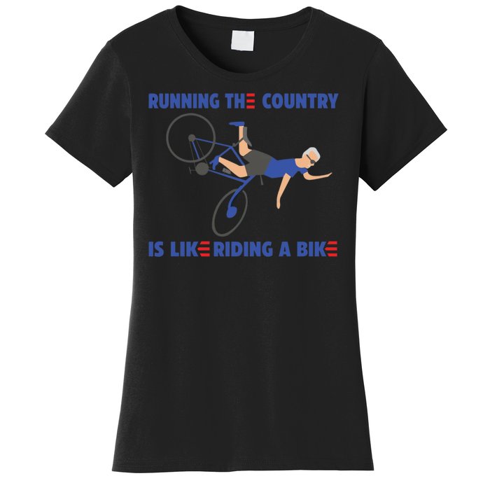 Horrible Biden Falling From Bike Women's T-Shirt