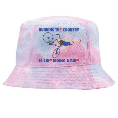 Horrible Biden Falling From Bike Tie-Dyed Bucket Hat