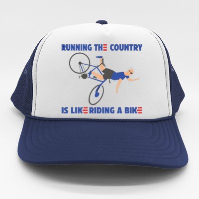 Horrible Biden Falling From Bike Trucker Hat