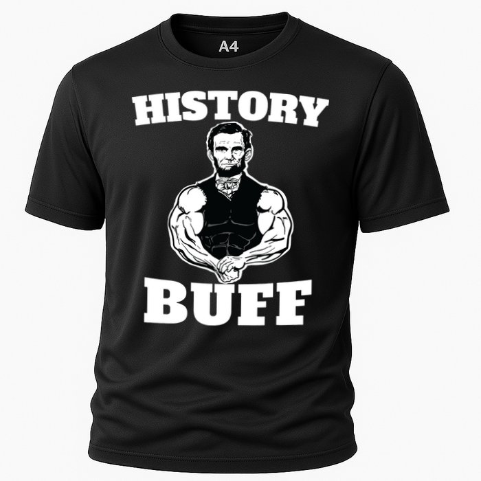 History Buff Funny Abraham Lincoln Weightlifting Cooling Performance Crew T-Shirt