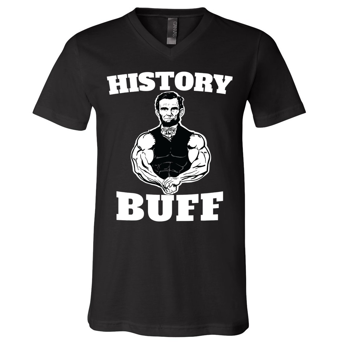 History Buff Funny Abraham Lincoln Weightlifting V-Neck T-Shirt