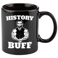 History Buff Funny Abraham Lincoln Weightlifting 11oz C Handle Ceramic Mug