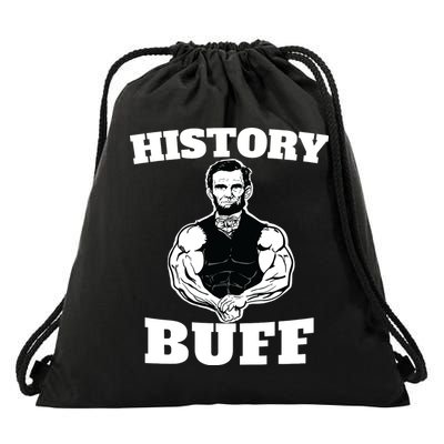 History Buff Funny Abraham Lincoln Weightlifting Drawstring Bag