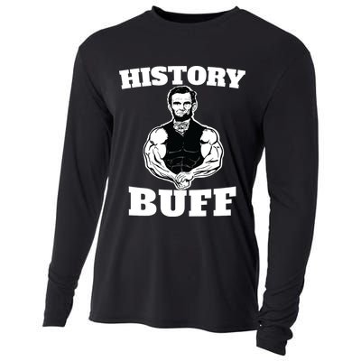 History Buff Funny Abraham Lincoln Weightlifting Cooling Performance Long Sleeve Crew
