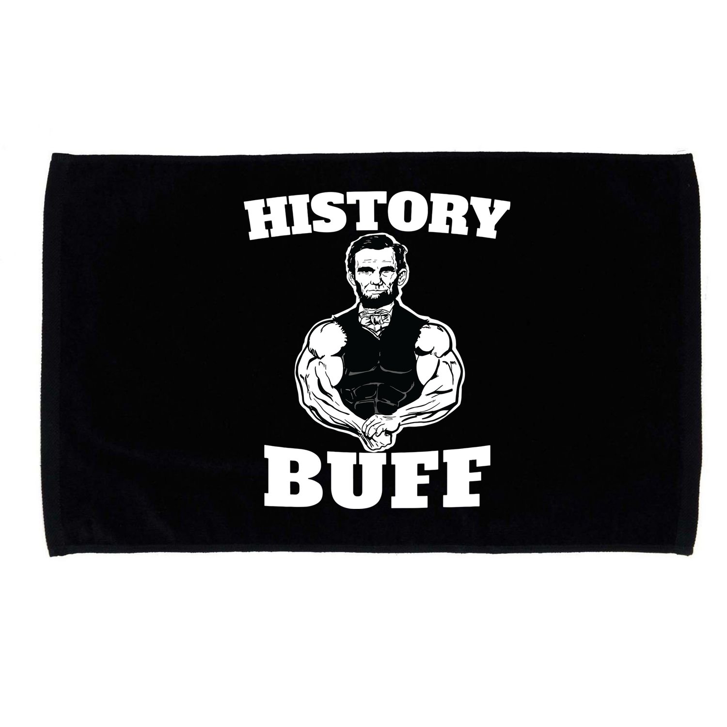 History Buff Funny Abraham Lincoln Weightlifting Microfiber Hand Towel