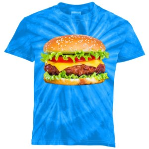 Hamburger Burger Food Day Buns Cheeseburger Grilling Gift Kids Tie-Dye T-Shirt