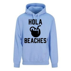 Hola Beaches Funny Drinking Beach Vacation Unisex Surf Hoodie