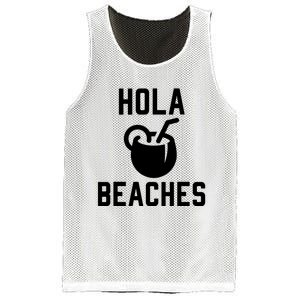 Hola Beaches Funny Drinking Beach Vacation Mesh Reversible Basketball Jersey Tank