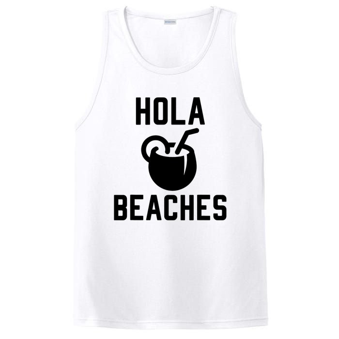 Hola Beaches Funny Drinking Beach Vacation PosiCharge Competitor Tank