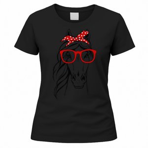 Horse Bandana For Horseback Riding Horse Lover Women's T-Shirt