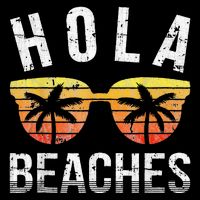 Hola Beaches Funny Beach Vacation Cooling Performance Crew T-Shirt