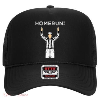 Homerun Baseball Football High Crown Mesh Back Trucker Hat