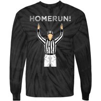 Homerun Baseball Football Tie-Dye Long Sleeve Shirt