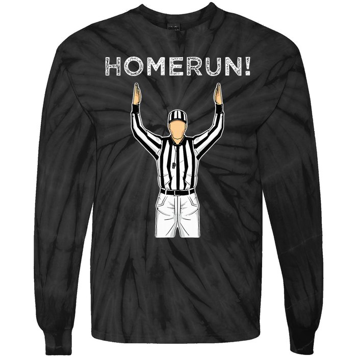 Homerun Baseball Football Tie-Dye Long Sleeve Shirt