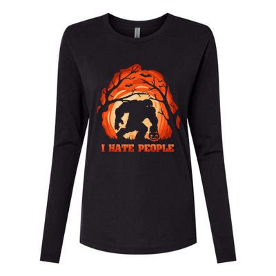 Halloween Bigfoot Funny Trick Or Treat Sasquatch Costume Womens Cotton Relaxed Long Sleeve T-Shirt