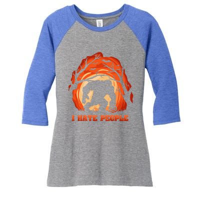 Halloween Bigfoot Funny Trick Or Treat Sasquatch Costume Women's Tri-Blend 3/4-Sleeve Raglan Shirt