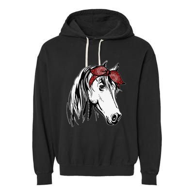 Horse Bandana For Equestrian Horseback Riding Garment-Dyed Fleece Hoodie