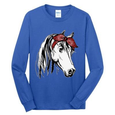 Horse Bandana For Equestrian Horseback Riding Tall Long Sleeve T-Shirt