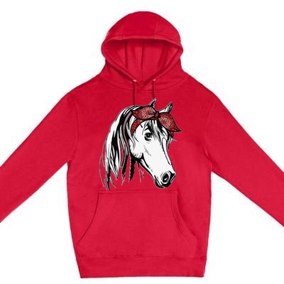 Horse Bandana For Equestrian Horseback Riding Premium Pullover Hoodie