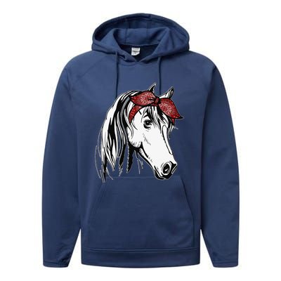 Horse Bandana For Equestrian Horseback Riding Performance Fleece Hoodie