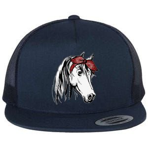 Horse Bandana For Equestrian Horseback Riding Flat Bill Trucker Hat