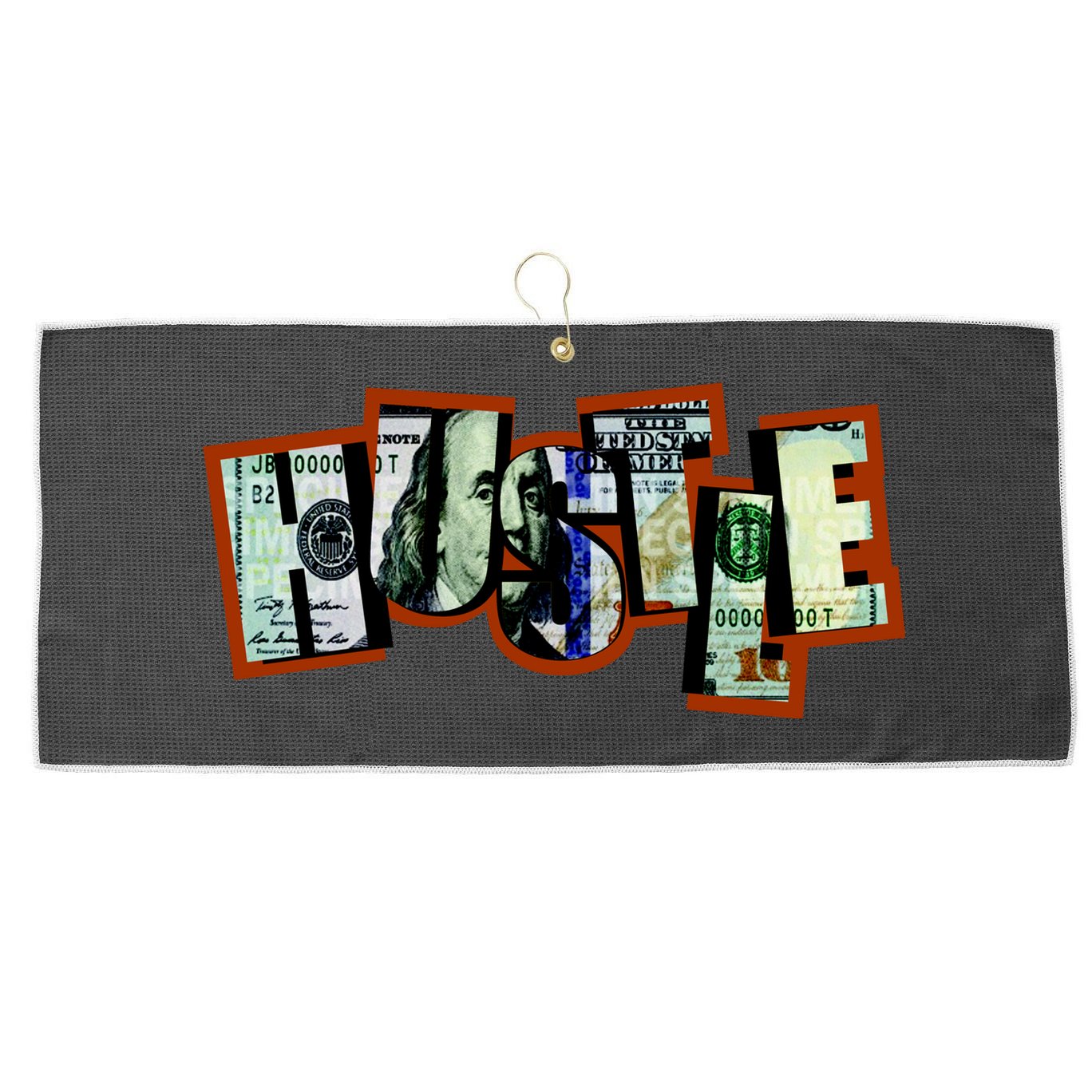 Hustle Ben Franklin Large Microfiber Waffle Golf Towel