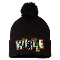 Hustle Ben Franklin Pom Pom 12in Knit Beanie