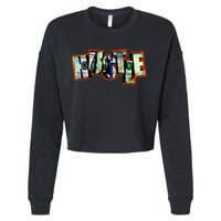 Hustle Ben Franklin Cropped Pullover Crew