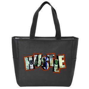 Hustle Ben Franklin Zip Tote Bag