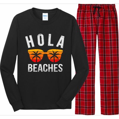 Hola Beaches Funny Beach Vacation Summer Long Sleeve Pajama Set