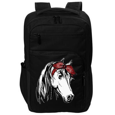 Horse Bandana For Equestrian Horseback Riding Horse Lover Impact Tech Backpack